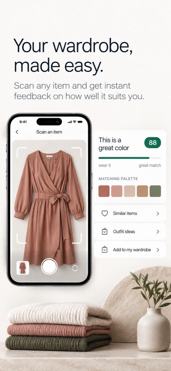 Velora checking whether a clothing color matches